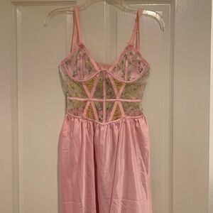 For Love And Lemons Pink Floral Chemise